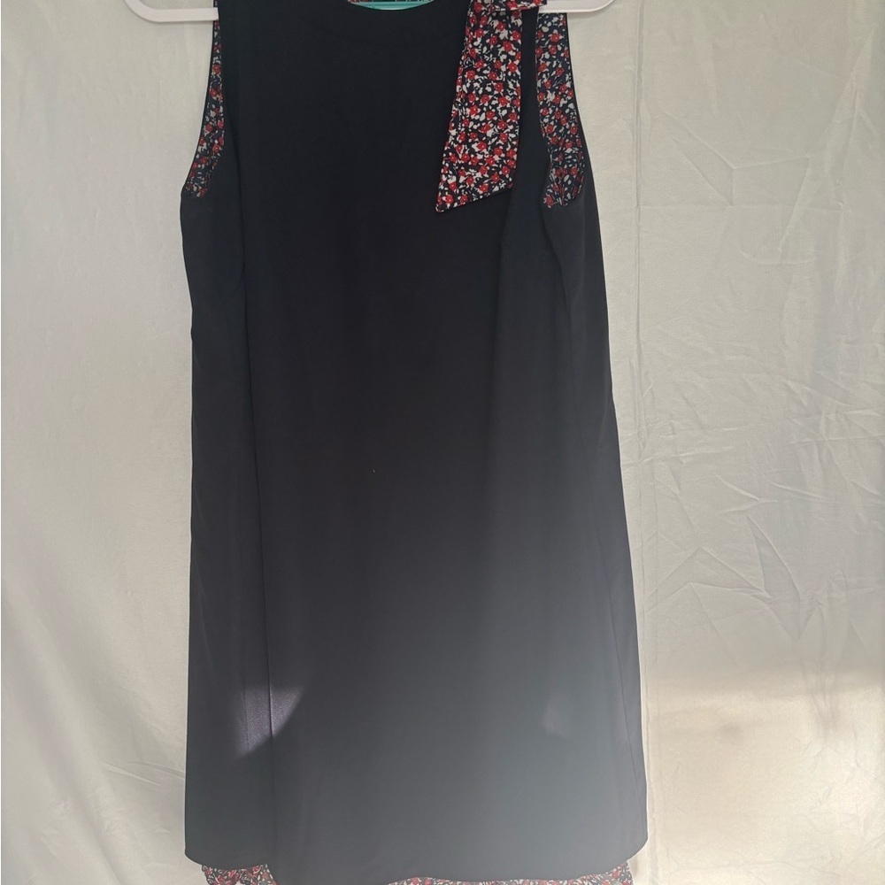 Tahari Black Dress with Floral Accents